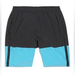 lululemon "Light As Air" Black and Blue Athletic Shorts